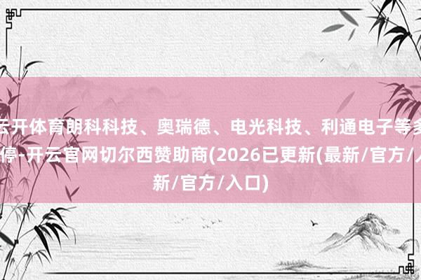 云开体育朗科科技、奥瑞德、电光科技、利通电子等多股涨停-开云官网切尔西赞助商(2026已更新(最新/官方/入口)