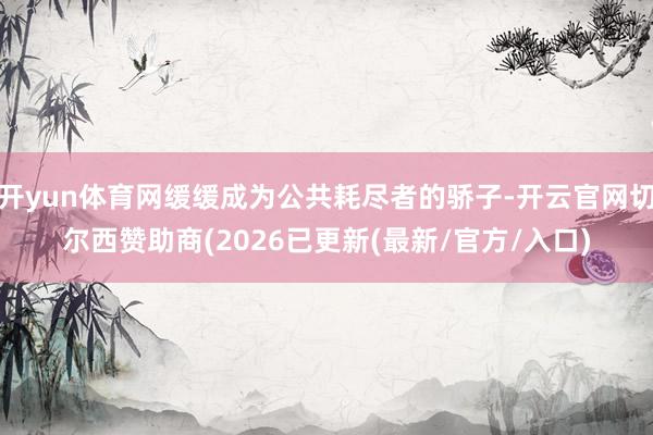 开yun体育网缓缓成为公共耗尽者的骄子-开云官网切尔西赞助商(2026已更新(最新/官方/入口)