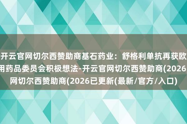 开云官网切尔西赞助商基石药业：舒格利单抗再获欧洲药品搞定局东谈主用药品委员会积极想法-开云官网切尔西赞助商(2026已更新(最新/官方/入口)