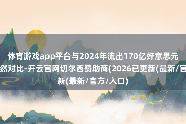 体育游戏app平台与2024年流出170亿好意思元酿成了显然对比-开云官网切尔西赞助商(2026已更新(最新/官方/入口)